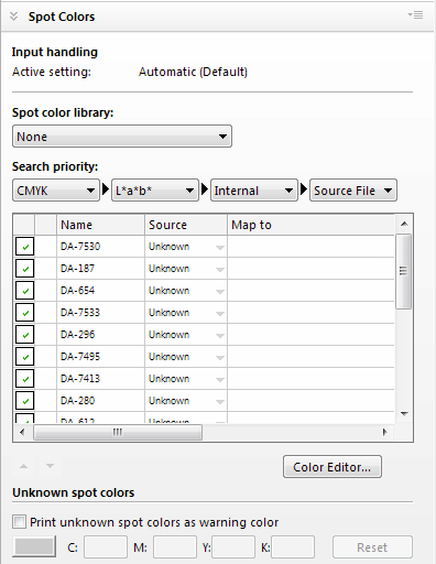 Error: Unknown spot colors detected