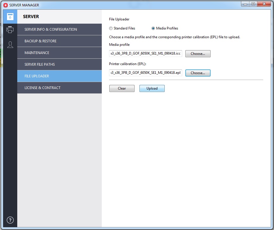 Using File Uploader to upload new ICC\epl files