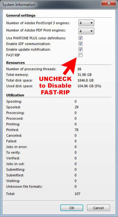 Fiery XF proServer Error message :”Job cannot be opened.” when using ...