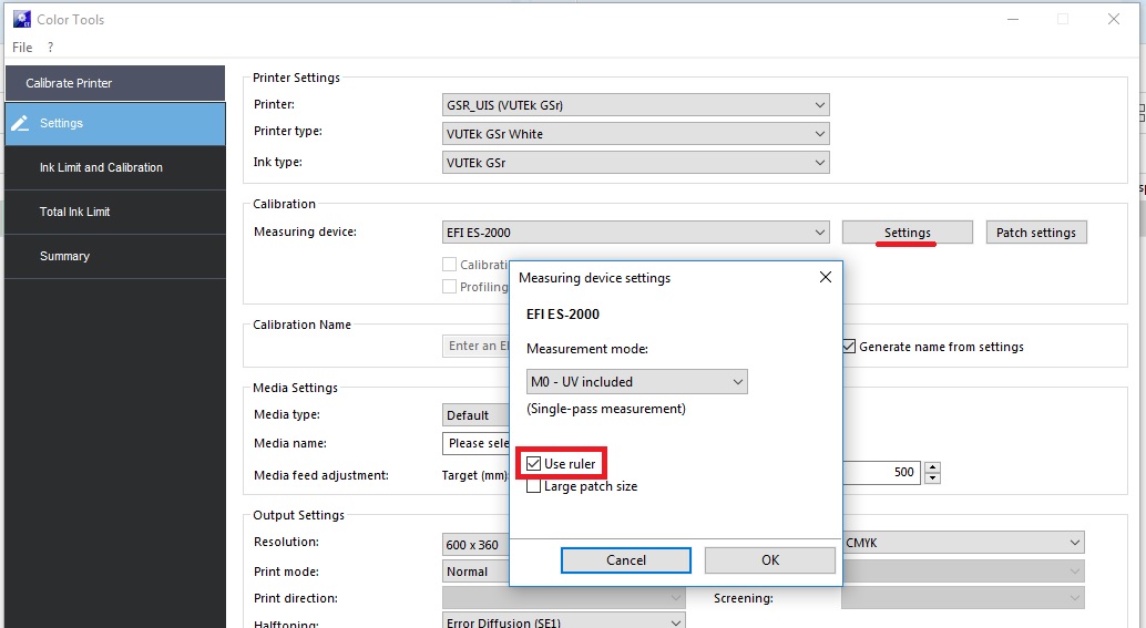Can I disable the ruler for my ES2000?