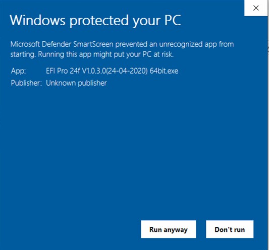 Dialog: Windows Has Protected Your PC