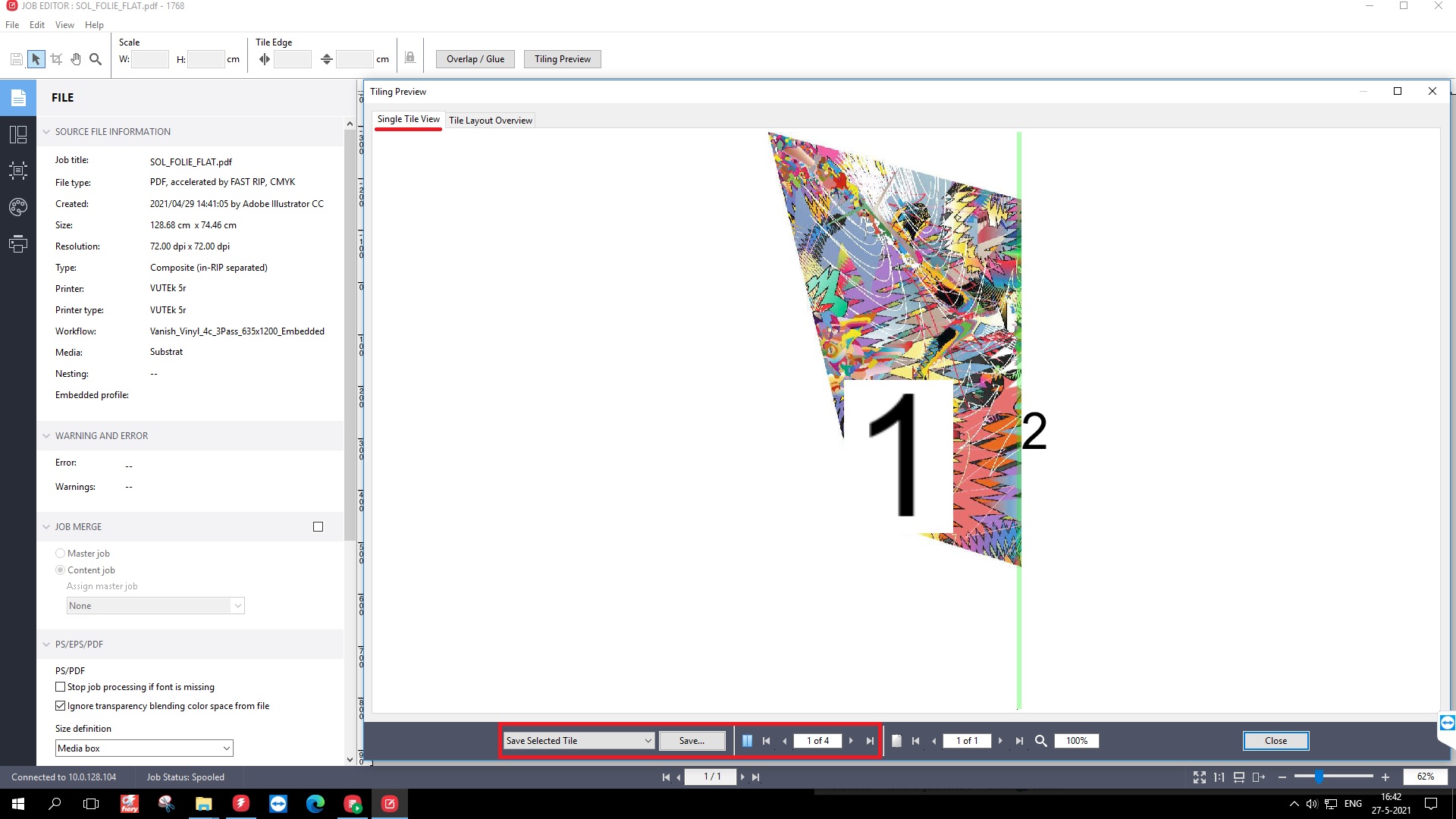 Can I save a Tiling layout overview?