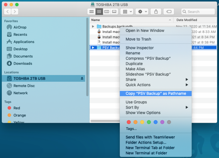 Samle Prisnedsættelse Grundig Copy Mac folder location for Backup Manager