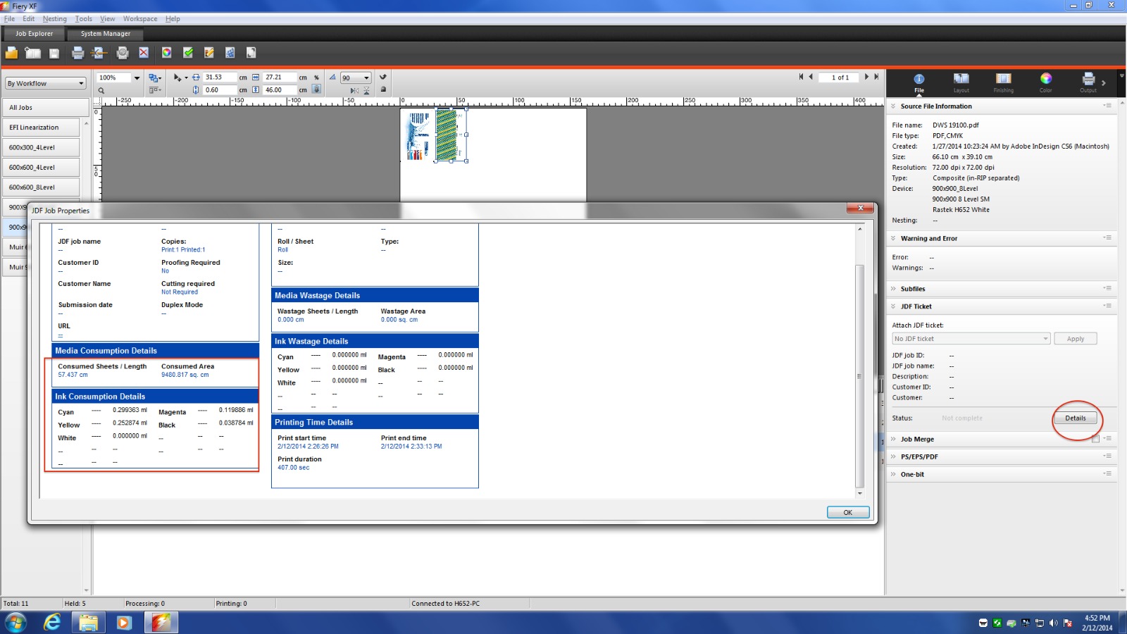 Are JDF Job Properties as known from Fiery XF 6 versions still