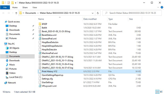 How to manually collect and review the Print History on r2r Series Printers