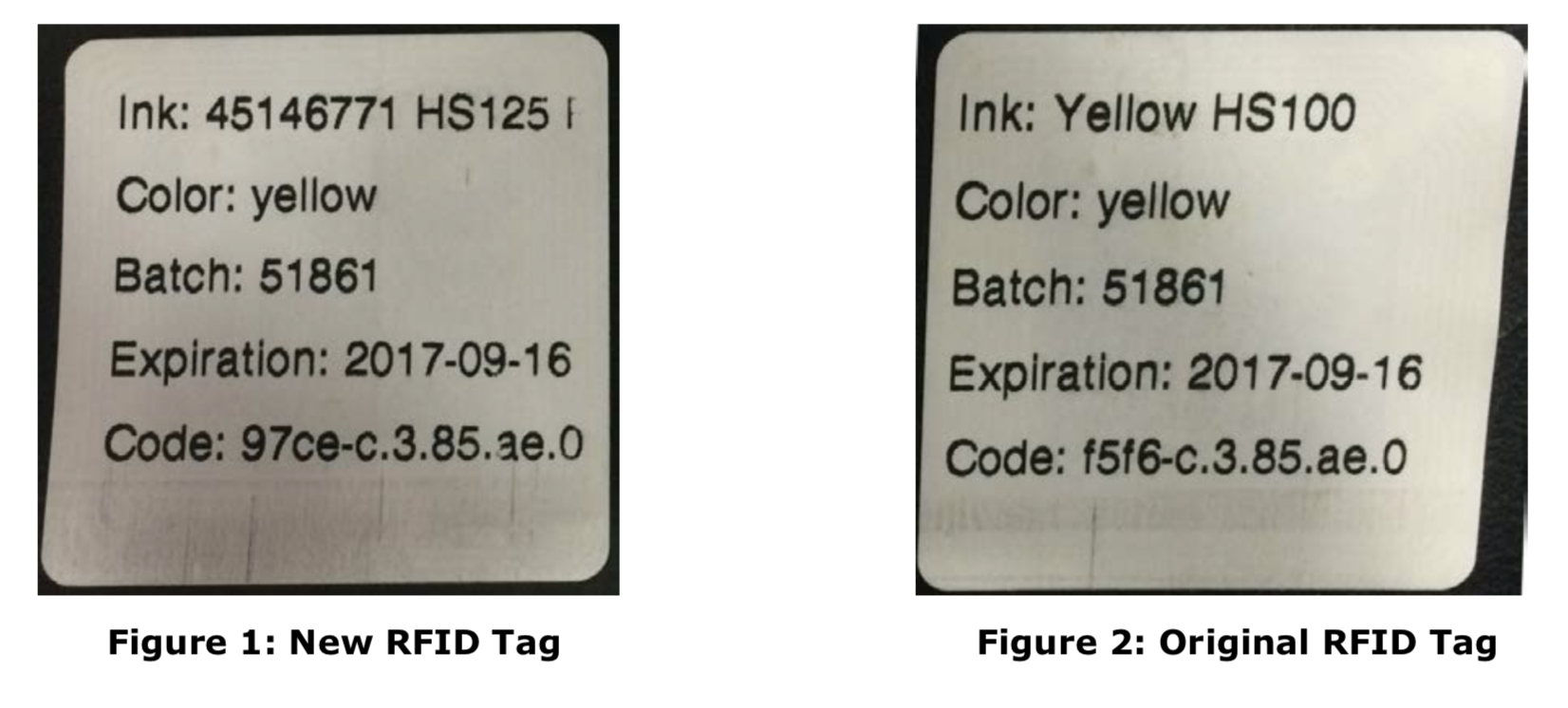 VUTEk HS Pro - Cannot Accept Incompatible Ink of Type / RFID Ink Tag Update