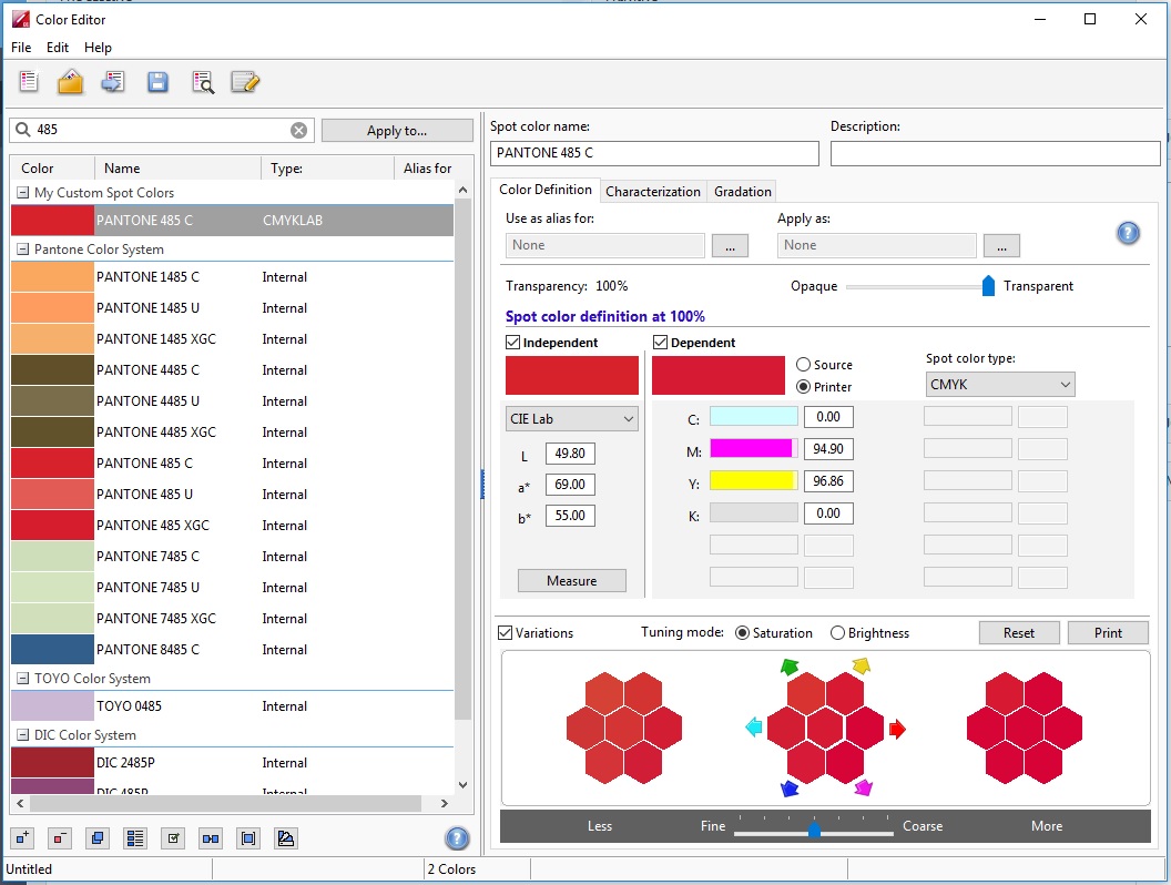 Why is the color output different when I use the CMYK values as found ...