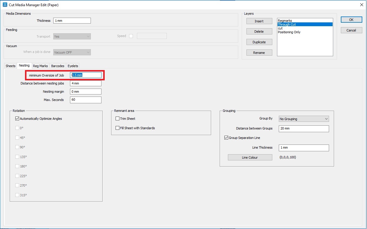 Fiery Prep-it: Nesting, minimum Oversize of Job and Panels, Include ...
