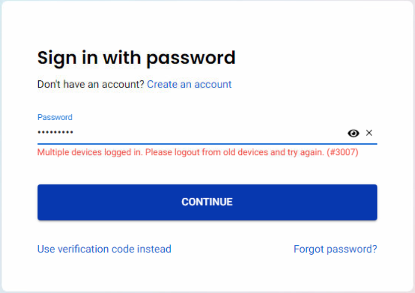 Fiery Account Error #3007: Multiple devices logged in. Please log out ...