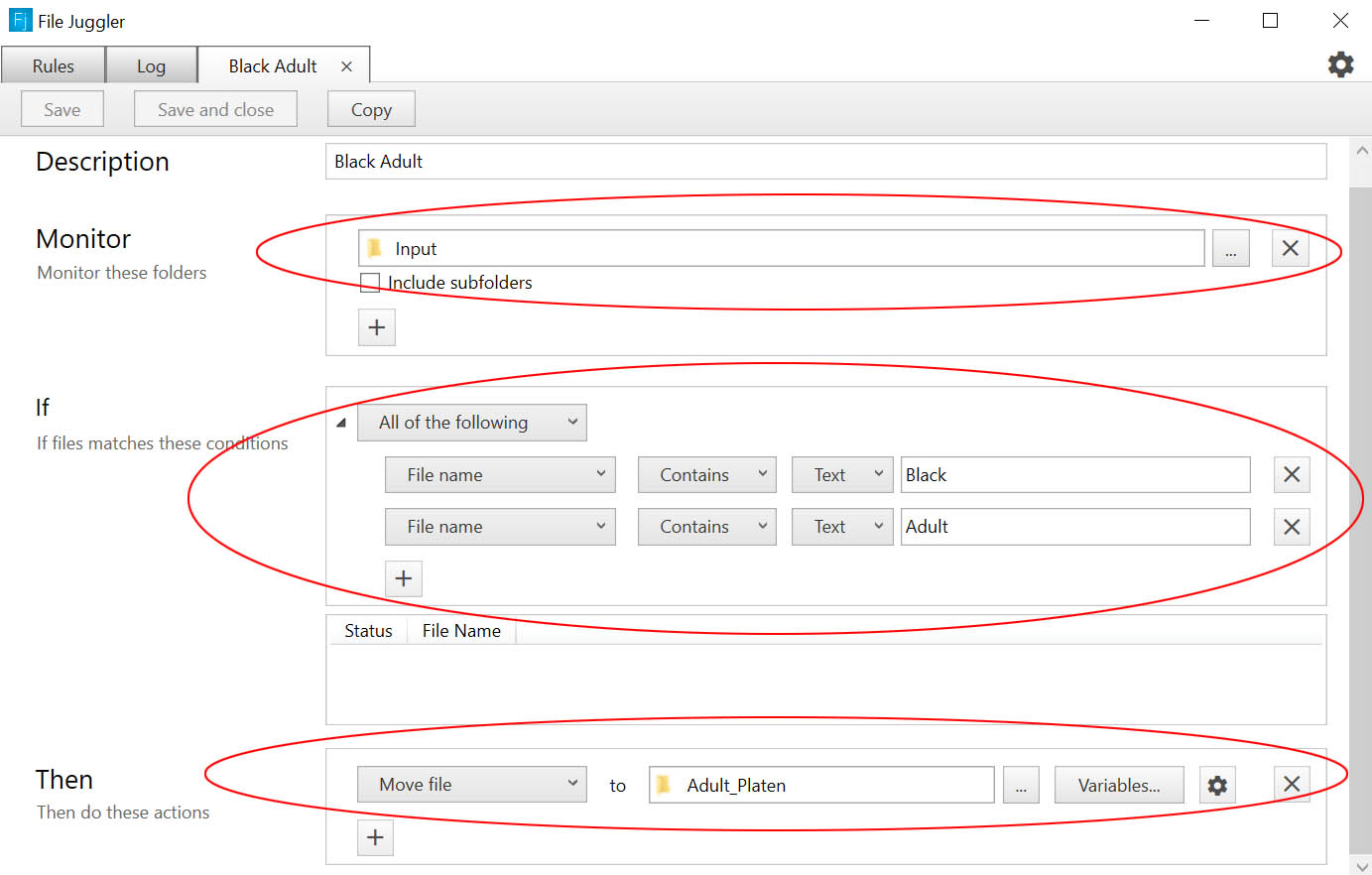 Automatic Job Sorter Description