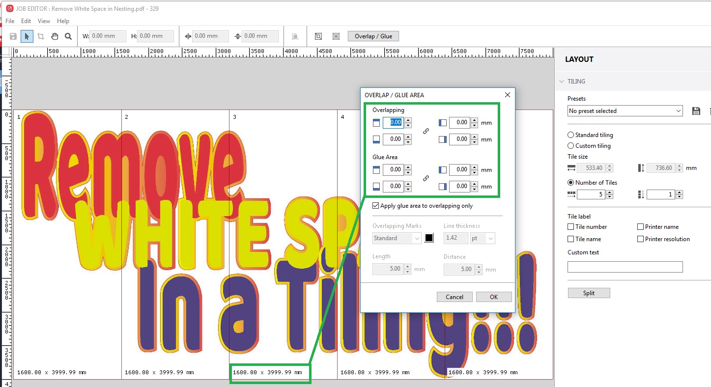 Why is my Tile Size in Job Editor changing when setting up an Overlap ...