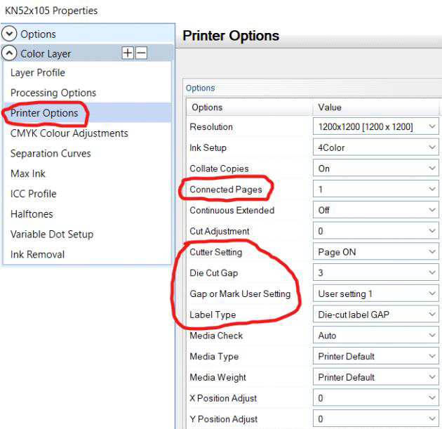 OKI 1040 & 1050 label printers - Notes