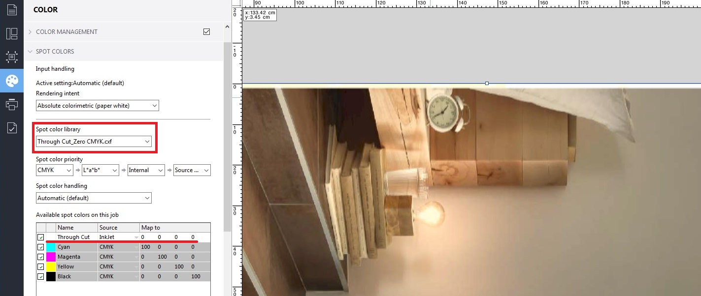 How to automatically remove spot colors that describe a cut contour?