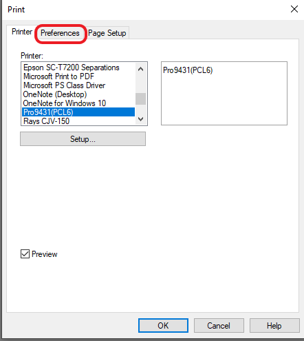 Make prints to Fit to printer page size or scale to fit