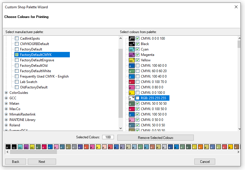 Signlab Colour Palettes