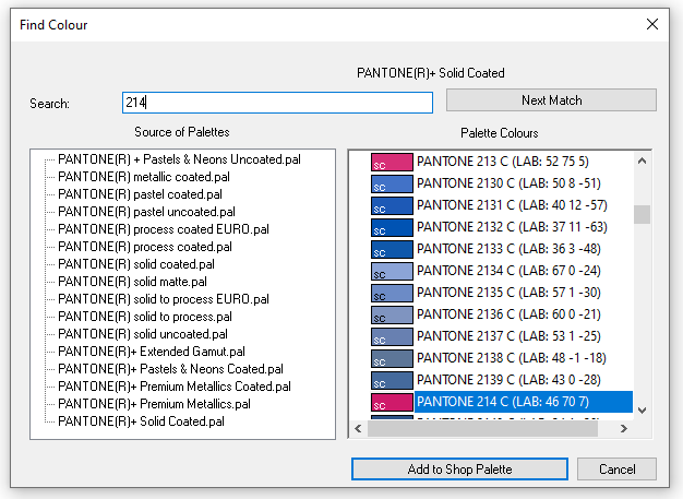 Signlab Colour Palettes