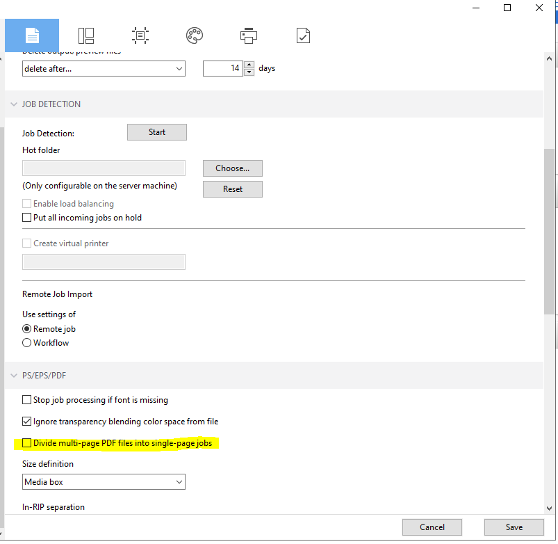 Error "illegal output type" when reading the Total Ink Limit chart