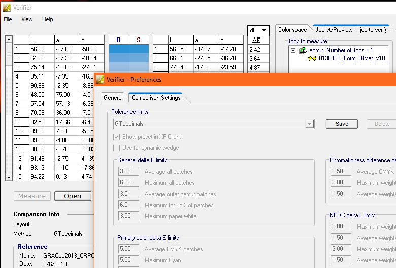 Why are the Preferences in Color Verifier grayed out?