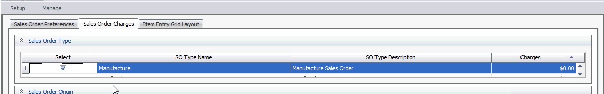 order type assignment to sales area