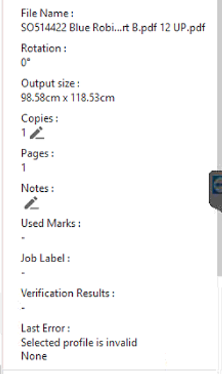 Error: Selected profile is invalid None.