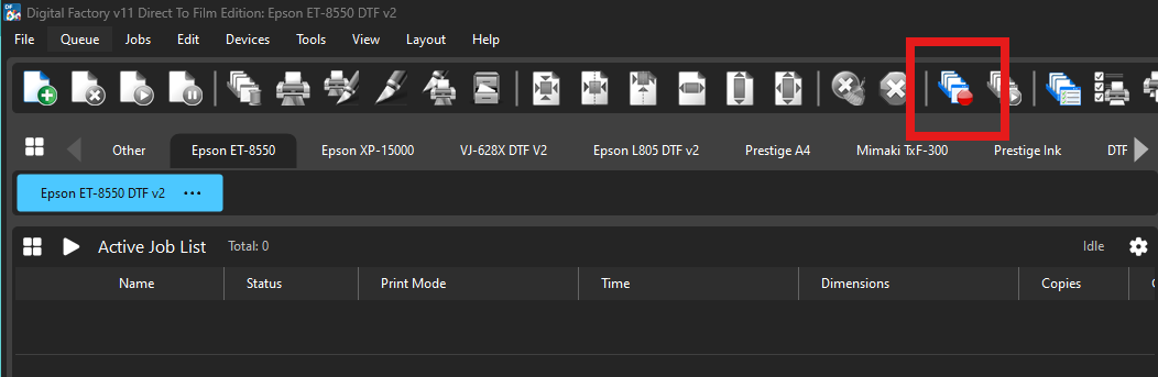 How to start or stop the queue in Digital Factory