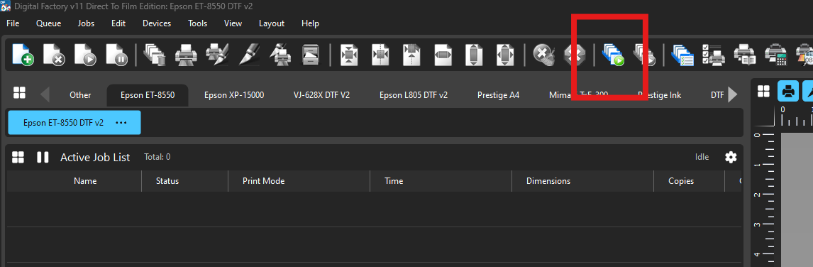 How to start or stop the queue in Digital Factory
