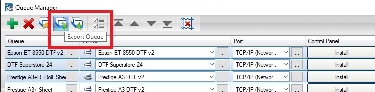 How to Export and Import Queues