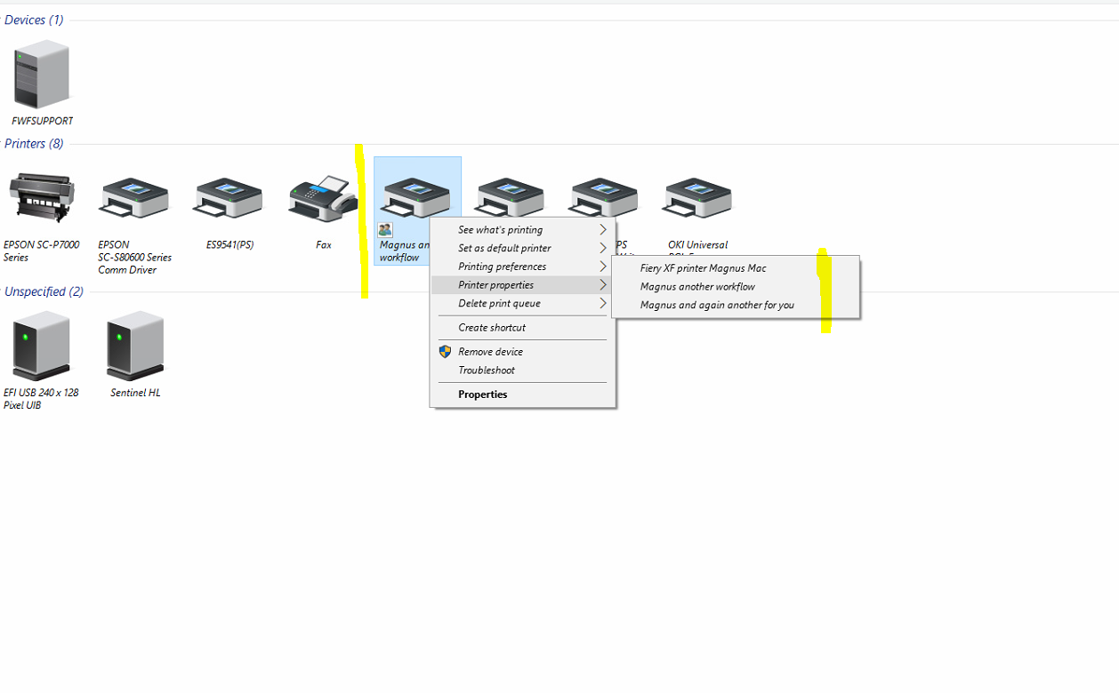Virtual Printer in Fiery XF is not getting created in Windows - Only ...