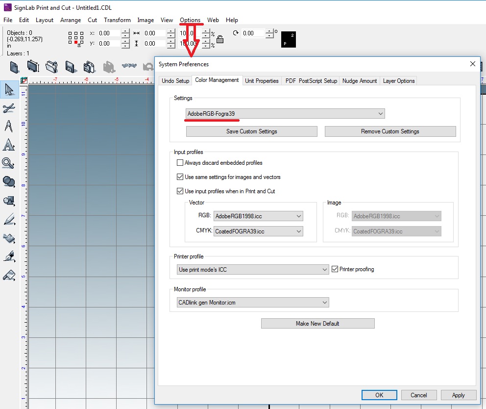 How can I find the location of the ICC profiles setup as Custom Color ...