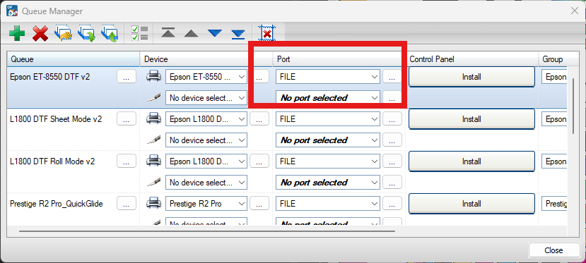 How to check the printer port