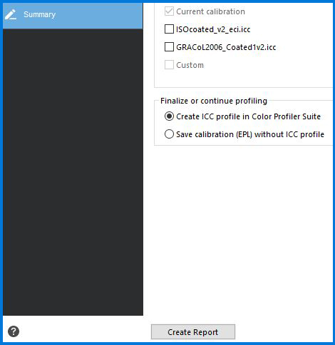 How can I create a report_summary displaying ink limits per channel ...