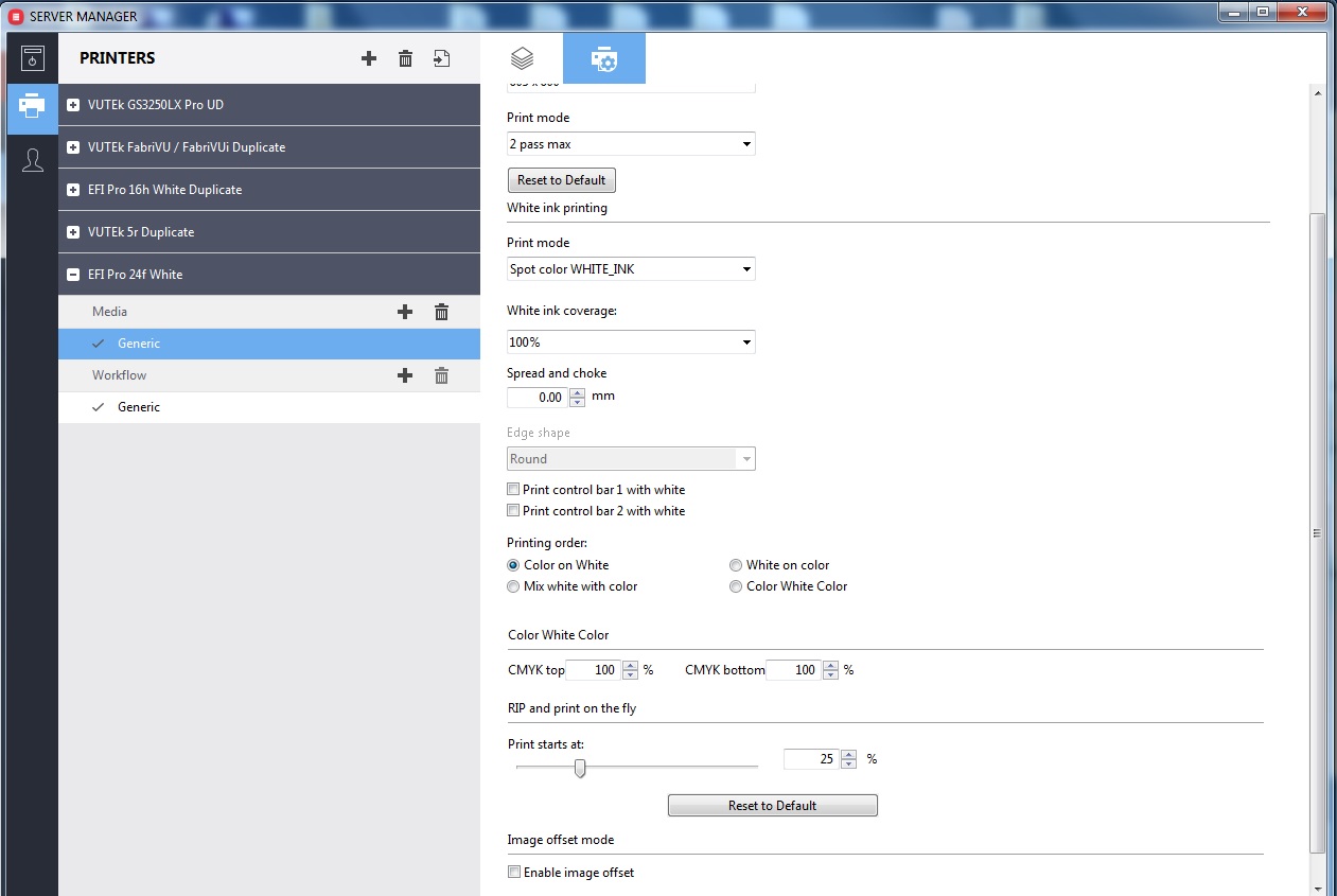 White Ink channel is generated for PRO 16H/24F, even when there is no ...