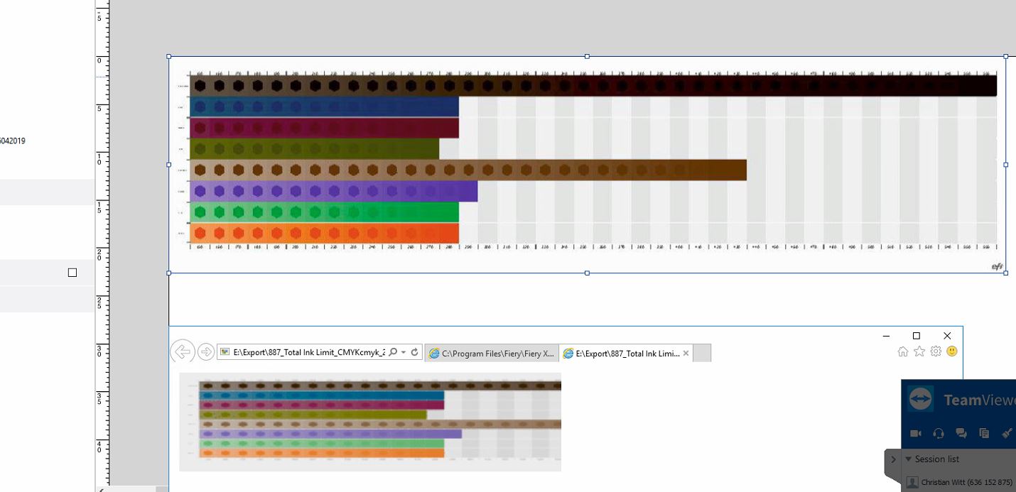 Total Ink Limit Chart is looking stretched or cut on certain areas when ...