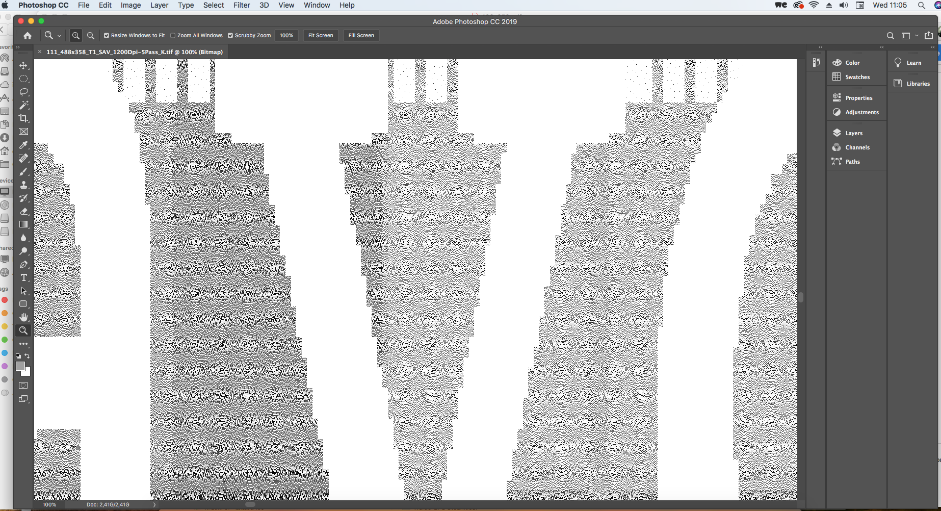 Text is pixelated when scaling a PDF file 1000 using Adobe PostScript
