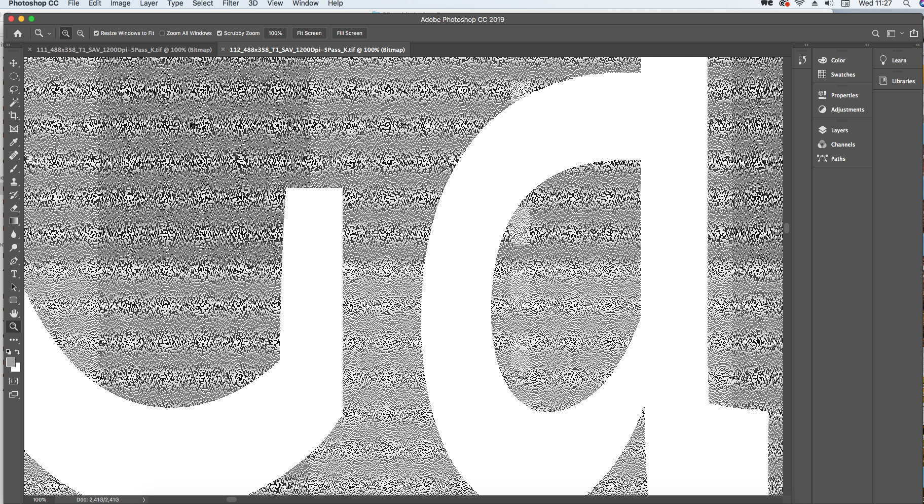 Text is pixelated when scaling a PDF file 1000% using Adobe PostScript ...
